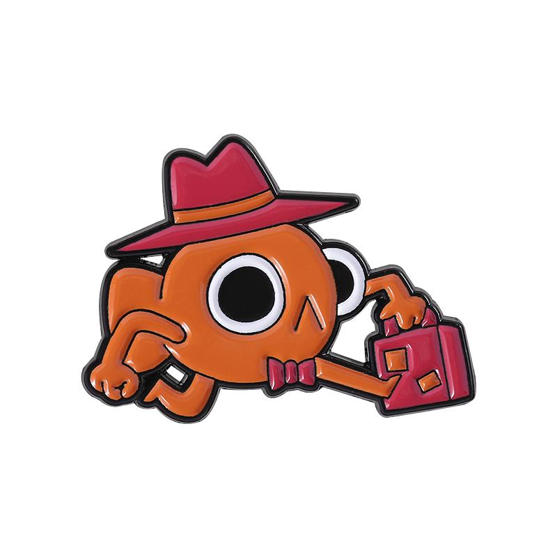 Niedliche Goldfisch-Cartoon-Emaille-Pins, personalisierte Steve-der-Fisch-Broschen, Anstecknadeln, Kleidung, Tierschmuck, Geschenk für Freunde