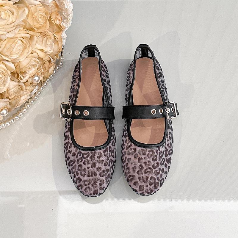 Flats for Women Mesh Ballet Flats Mary Jane Shoes Slip On Casual Breathable Ballerina Flats Womens Summer Round Closed Toe Mary Jane Flats Dress Shoes 36