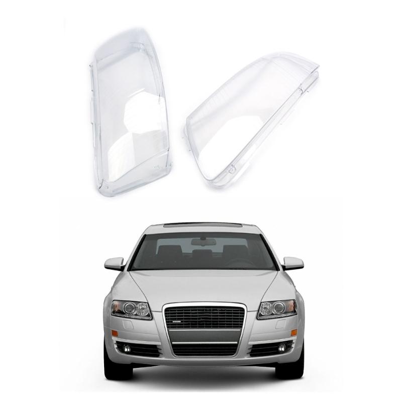 Right / Left Side Car Headlight Lens Cover Headlamp Shade Shell Plastic Cover For A6 C6 2006-2011