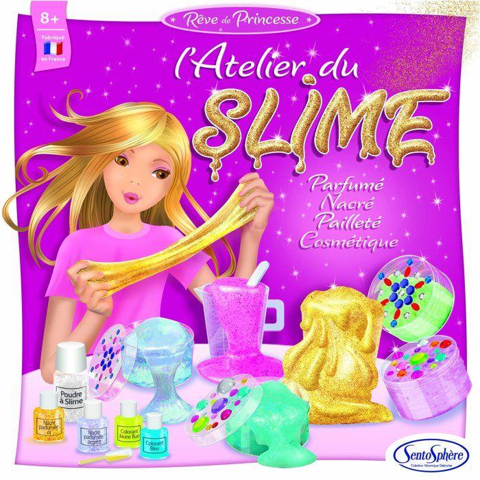 Kit loisir Créatif - SENTOSPHERE - L'atelier du Slime - Gomme D'origine Natuelle - Colorants Cosmétiques - Des 8 ans