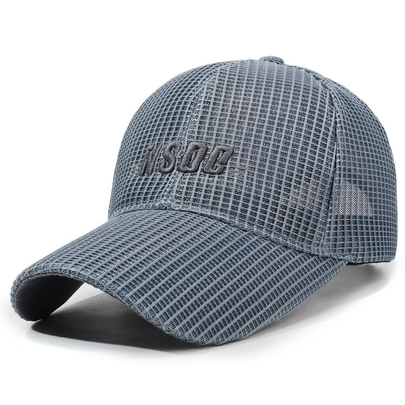 Summer Long Brim Baseball Cap Men's Outdoor Net Sun Hat Breathable Fishing Cap