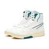 Li-Ning 1990 Classic Series Fabric Leather Comfortable Casual Non-Slip Wear-Resistant High-Top Sneakers Men Sneakers White Blue ALFR165-1