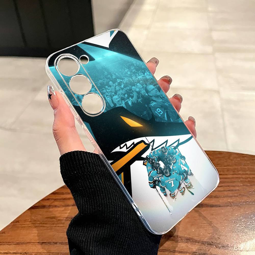 E-San Jose Sharks Phone Case For SamsungA10,12,20,21S,30,31,40,50,51,52,70,71 Transparent Cover