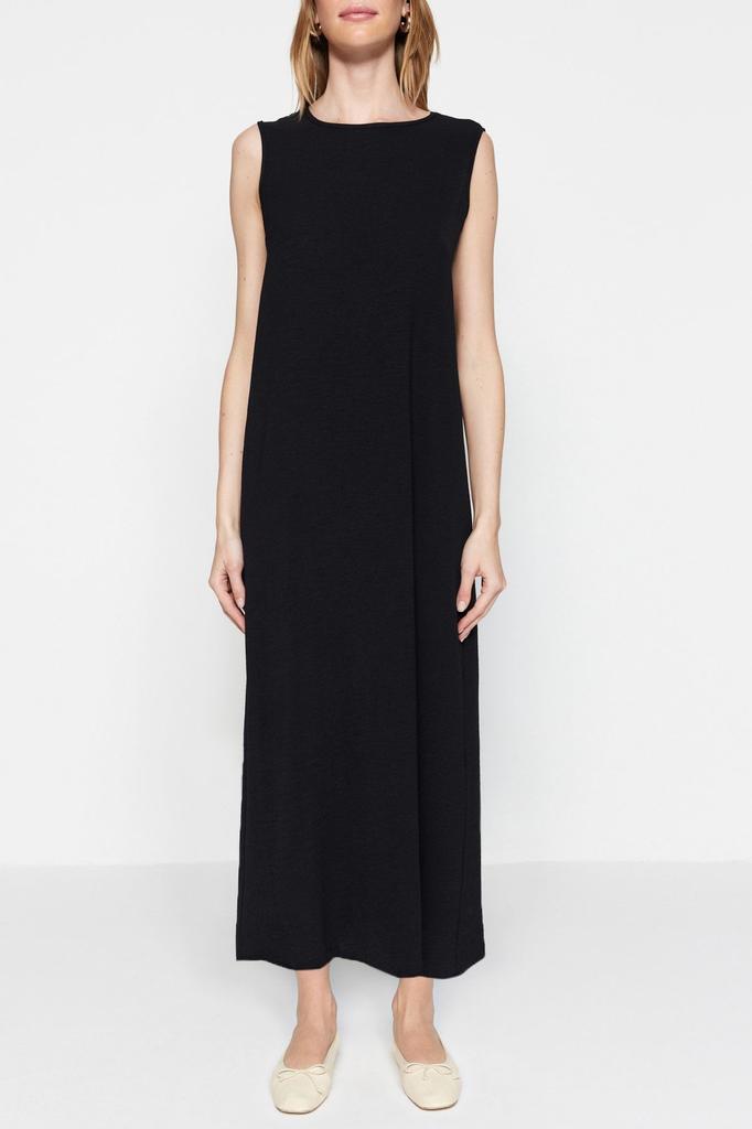 Women's Fashion Black Underwear Aerobin Woven Lining Dress