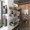 Yu Zhu Xun Adhesive Wall-Mounted Kitchen Organizer Rack