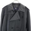 BURBERRY Sanyo Shokai Check Pattern silk trench coat L Gray Men's Used