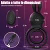 Cross Rabbit Vibration Ring: Male Lock & Nipple Testicle Massager