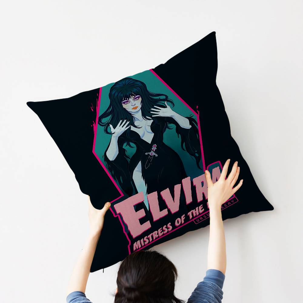 EElvira MMistress DDark Pillow Cushion Cover Pillowcase Living Room Sofa Home Decor Customized