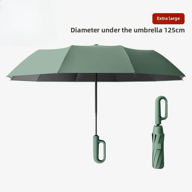 

Automatic Windproof Umbrella 10-Rib Sun Protection UV Resistant Foldable Men s Women s Rain Parasol Compact Strong Umbrella Iron&10K