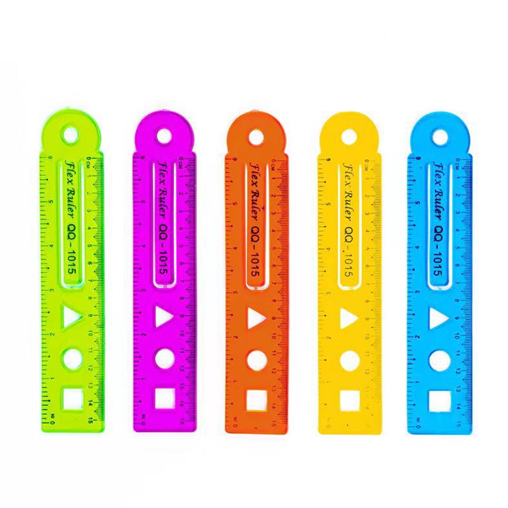 4 Pcs Multifunctional Ruler Straight Ruler Flexible Ruler Drawing Ruler Bendable Ruler Soft Ruler School Supplies