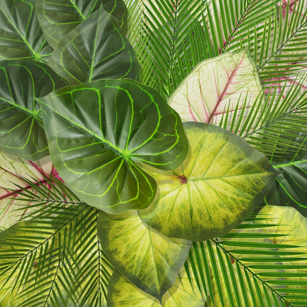 1Pc/3Pcs Artificial Tropical Leaves Large Green Leaf Fake Palm Leaves for Hawaiian Luau Wedding Birthday Party Decoration