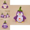 Plush Eggplant Penguin Toy For Kids Girls Gift Soft Stuffed Animal Childrens Decor
