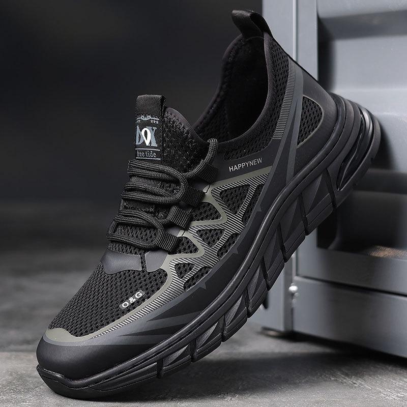 Summer breathable coconut 2025 new versatile casual shoes men's mesh shoes men's trendy shoes flying woven sports shoes men's