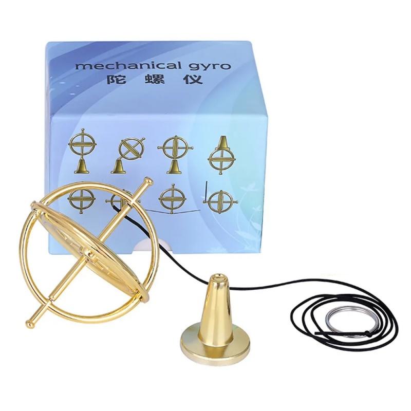 Metal Self-balancing Finger Gyroscope Toy Anti-gravity Colorful Metal Gyro Adults Kids Decompression Relief Spinning Toy Gift