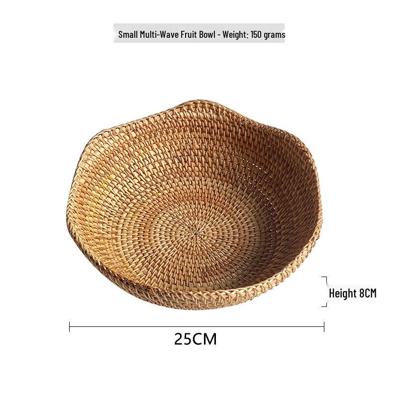 Hand-Woven Vietnamese Autumn Vine Tea and Snack Plate