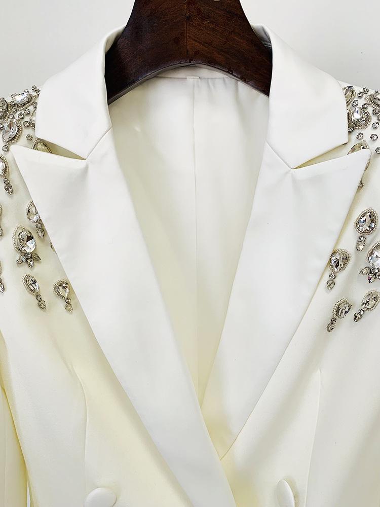 2026 High Street: Slim Fit Blazer with Beading & Rhinestones - Early Spring Collection