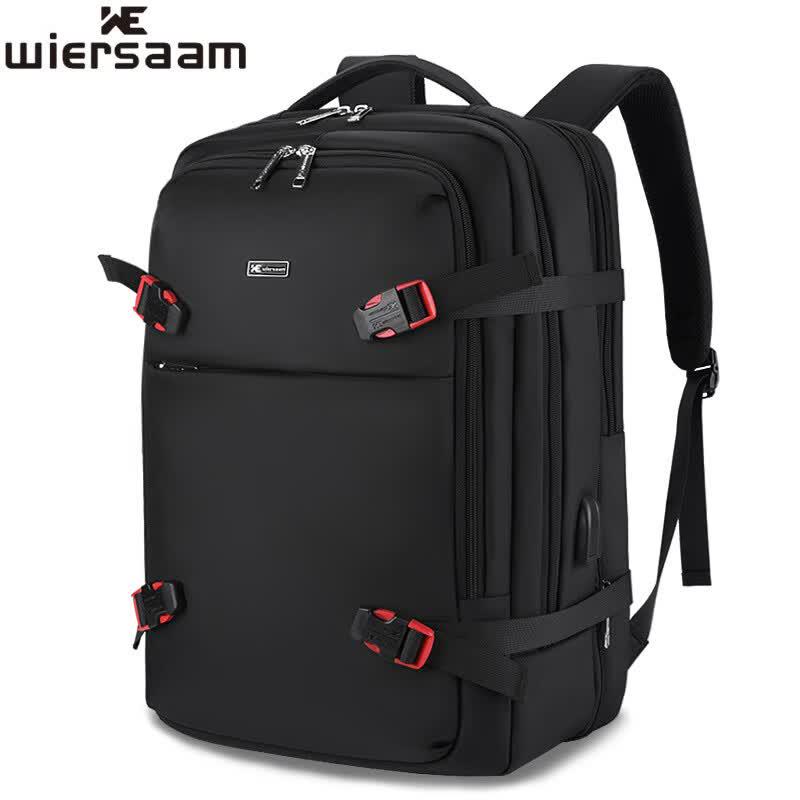 WIERSAAM Men s Business Travel Expandable Laptop Backpack