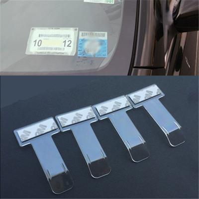4Pcs Car Parking Ticket Clip Fastener Card Bill Holder Mount Fastener Organizer