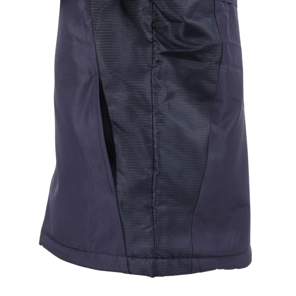 Mizuno Breath Thermo Training Warmer Deep Size L Jacket, Moisture-Wicking, Heat-Generating, Water-Repellent, MC-LINE 32MEA630, Navy/Silver,