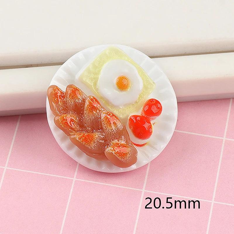 6Pcs Mini Dim Sum Platter Diy Miniature Landscape Fairy Garden Decors Accessories Doll House Ornaments