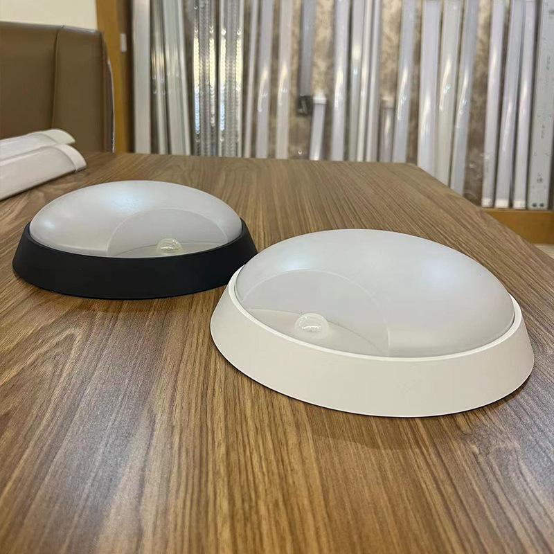 Human Motion Sensor Circular IP65 Waterproof Wall Lamp, Modern Outdoor Balcony, Staircase, Courtyard LED Ceiling Light