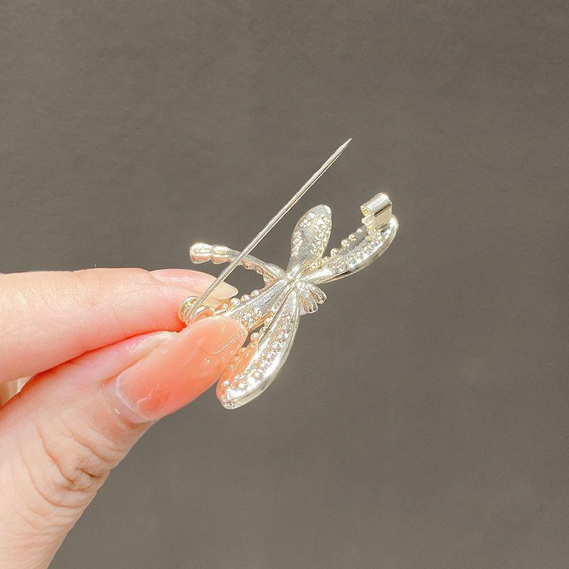 Japanese Cute Dragonfly Brooch High-End Design Sense Decorative Corsage Suit Fixed Anti-Light Do Not Buckle Accessories