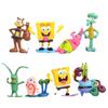 12Pcs/Set Spongebob Squarepants Anime Figures Toy Patrick Star Mr. Krabs Collectible Model Doll Fans Gift