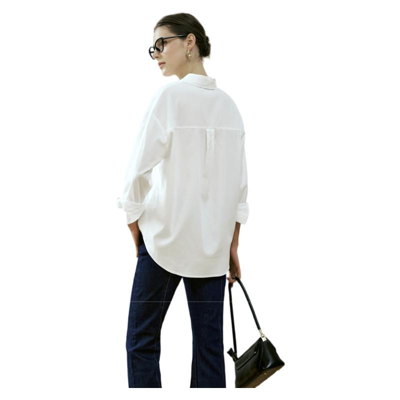 Olrain Women's Long Sleeve Shirt Spring Autumn Loose Fit Commuting Elegant Top