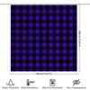 Modern Plaid Shower Curtain Waterproof Home Decor Purple Black Checkered Bath Rug Design Easy Install Shower Drapes for Bathroom