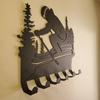 Ski Metal Wall Decor Skier Rack  Home Decor Hook Key Wall Hanging Coat Hook Door Rack Hanger Wall
