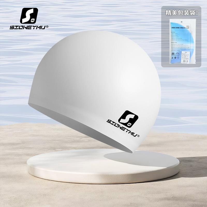Adult Silicone Swim Caps Men And Women Solid Color High Quality Swimming Cap For Women Swimming Pool Accessories