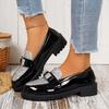 Fashion Women Loafers Plus Size Luxury Sneakers Women Spring Summer Comfort Slip on Flat Shoes Chain Platform Leather Casual Shoes Woman