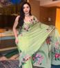 Trending Indian Ready To Wear Green Georgette Silk Saree