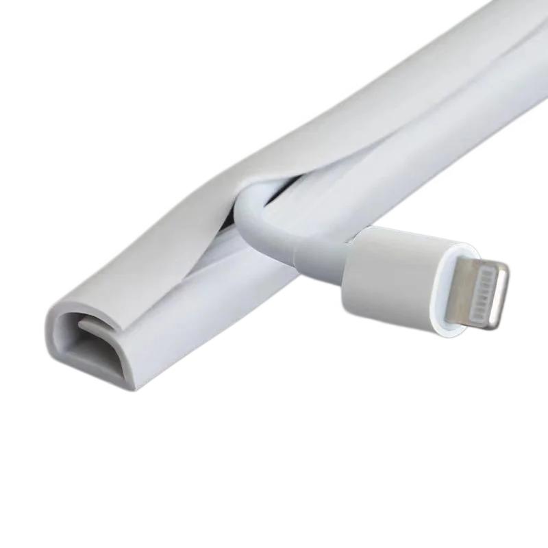 1pc 1m/39.37in Wire Slot Wire Organizer Cable Cover Extension Wiring Duct Protector Cord Protector Floor Cord Cover Power Cable 1m