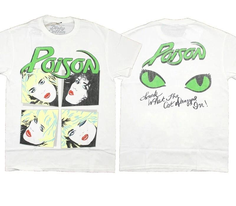 Poison Cat 90s Vtg White Short Sleeve Unisex T shirt Heavy cotton XXL