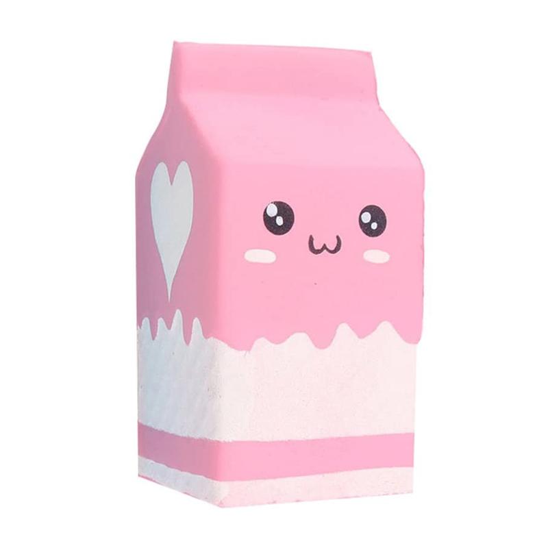 Kawaii Squishy Milk Carton , Sensory Fideget , Slow-Rising Relaxing Squeeze. Soft Pu Material. Pefect For Party