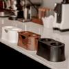2 in 1 Coffee Tamper Stand Silicone Base Plastic Espresso Portafilter Holder Large Capacity Silent Coffee Knock Box Cafe