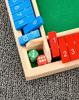 Colorful Wooden Four-Sided Number Folding Board Game Interactive Dice Card Game for Toddlers, Develops Fine Motor Skills Cognitive Abilities,