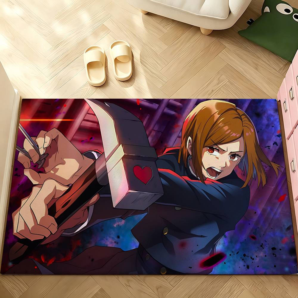 Anime J-Jujutsu K-Kaisen Cool Carpet Bathroom Anti-slip Mat Door Mat Home Decoration Mat Entrance Door Mat Scratch-resistant Mat