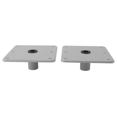 2 STÜCK Bootsitzbasen Aluminiumlegierung 6 Schraubenlöcher 3/4 Zoll Stiftpfosten Montagebasis für Marineboot