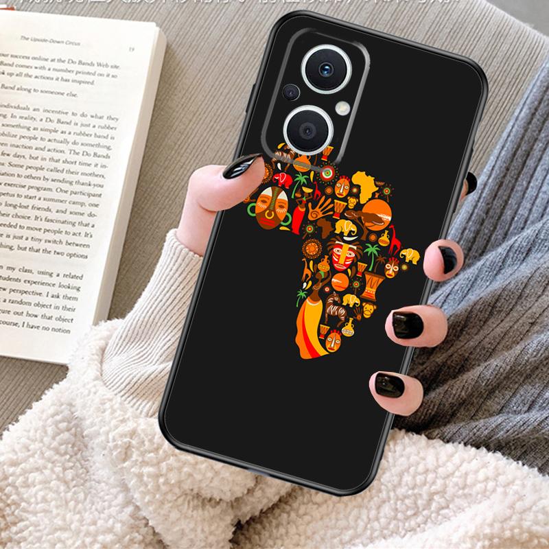 Africa Map Geogra Case For OPPO Reno 12F 12 13 11 F 8T 7 8 10 Pro OPPO Find X8 X6 Pro X3 X5 Lite Cover Fundas