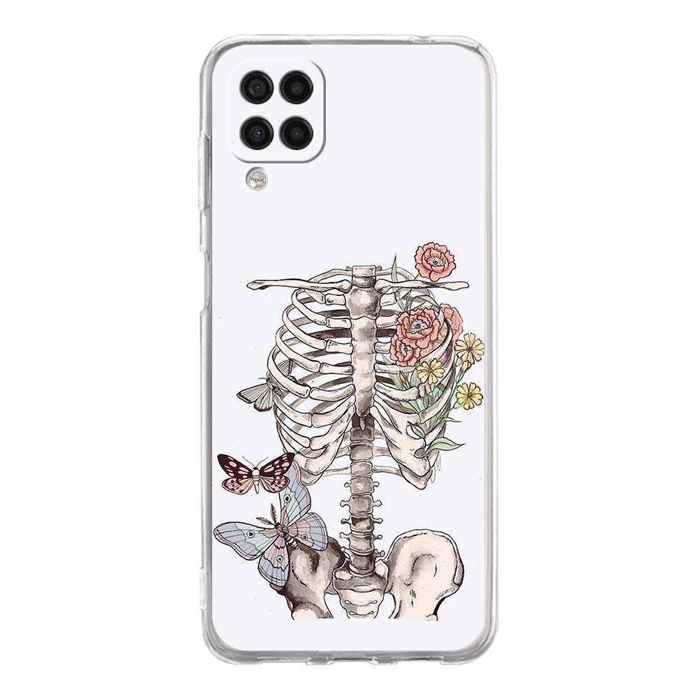 Phone Case For Samsung A17 A13 A33 A35 A55 A73 A53 A23 A51 A71 A21S A31 A41 A05s A15 A25 5G A07 4G Cover Hard Pink Purple Skull