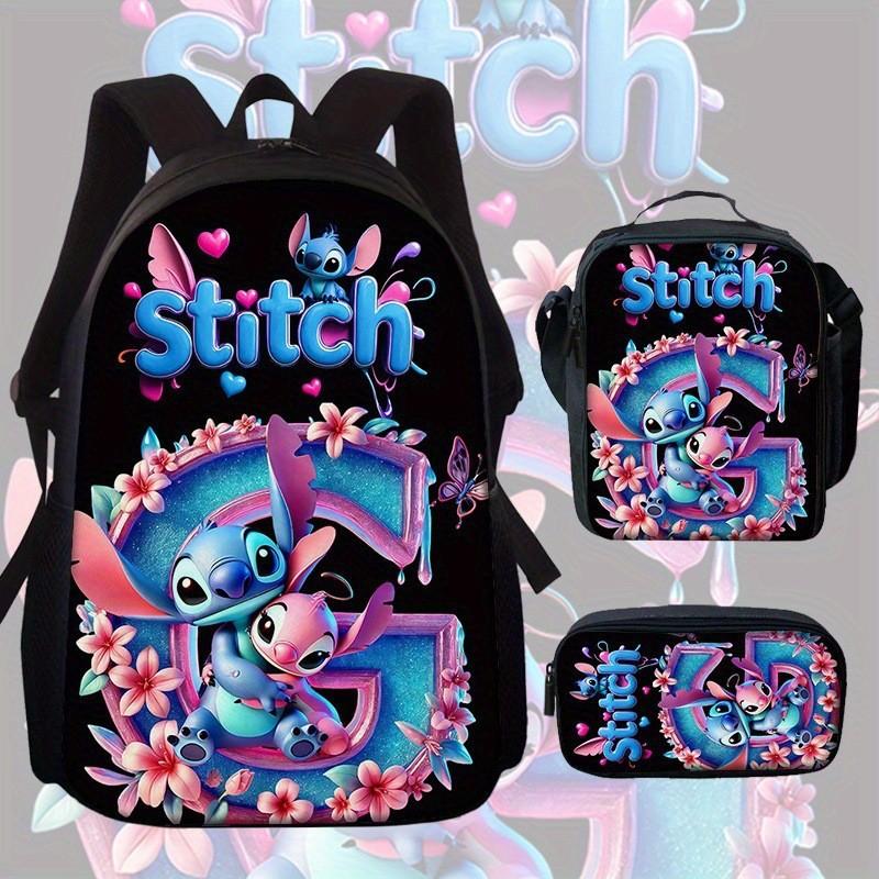 Stitch Rucksack für Kinder aus Oxford-Stoff mit Rückenschutz für den Schulgebrauch