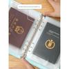 File Bill Passport Birth Certificate Vaccine This File Bag Card Bag Storage Book Loose-Leaf A4 Manual Information Folder Protective Cover Zipper Bag