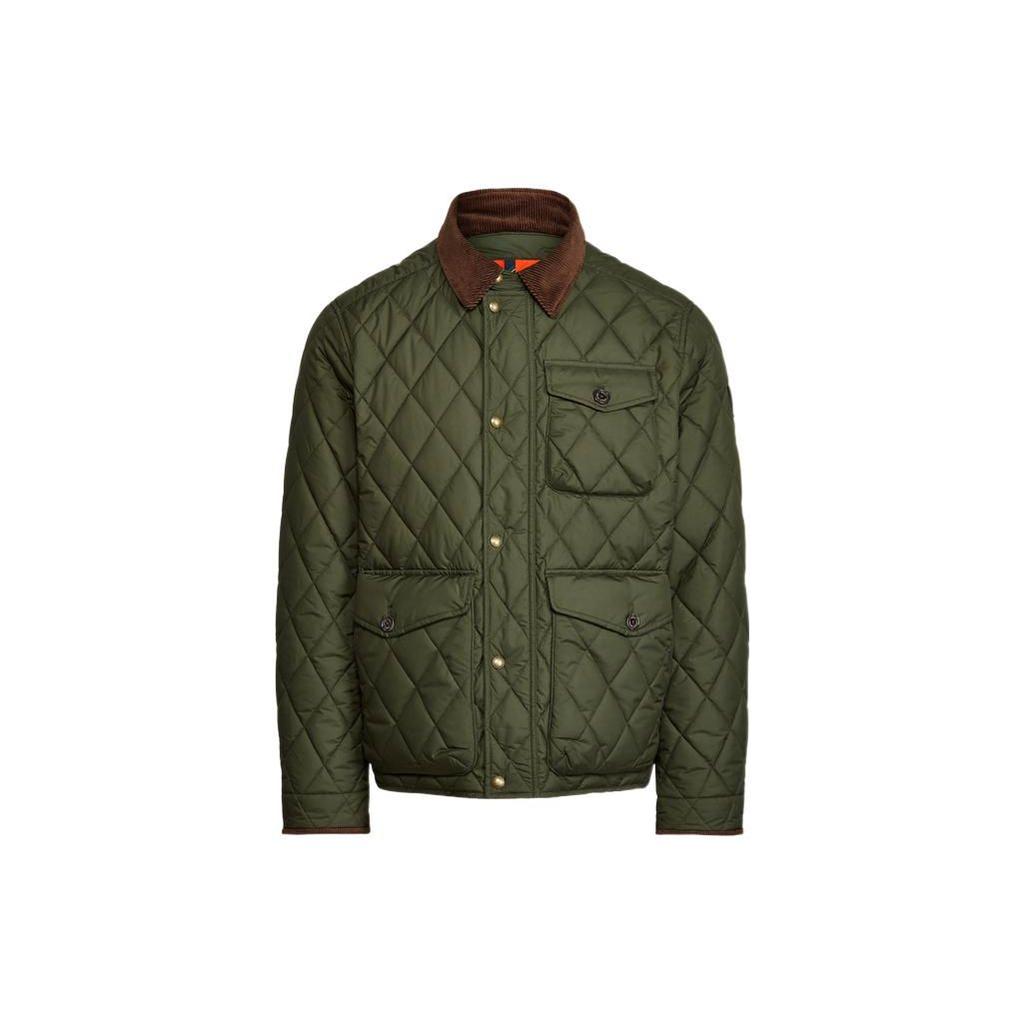 Polo Ralph Lauren Color Block Quilted Single Breasted Jacket Men Jackets Green MNPOOTW16020663-301