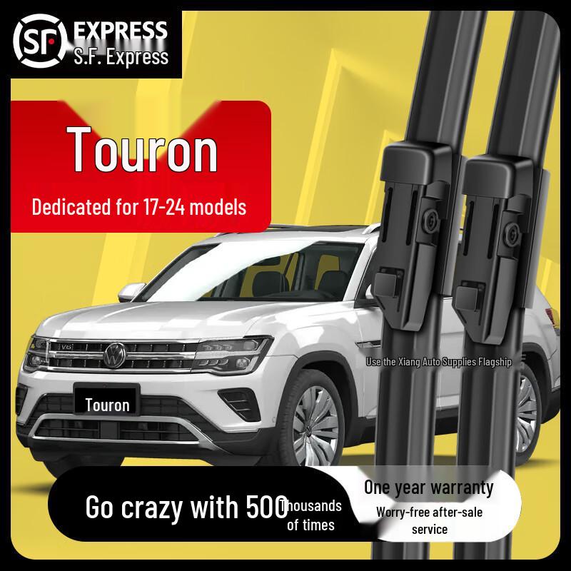 Compatible Volkswagen Teramont Wiper Blades (2017-2024 Models) Front Frameless Rain Wiper, Teramont X Rear.