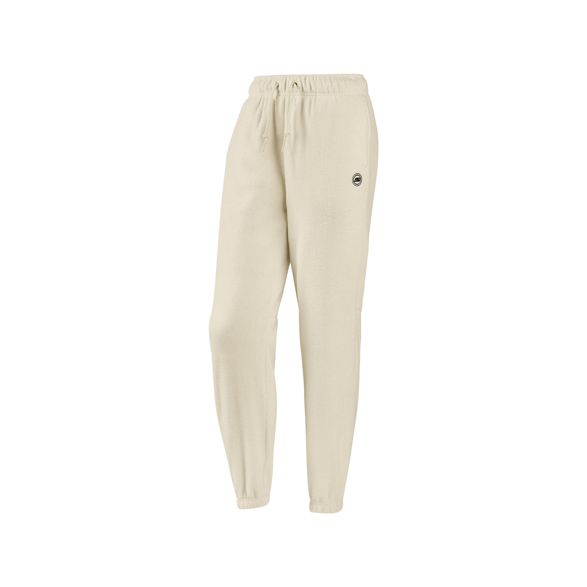 Skechers Fashionable Versatile Lace-Up Mid-Rise Knitted Sports Pants Women bottoms Off-White P424W071-0280 M