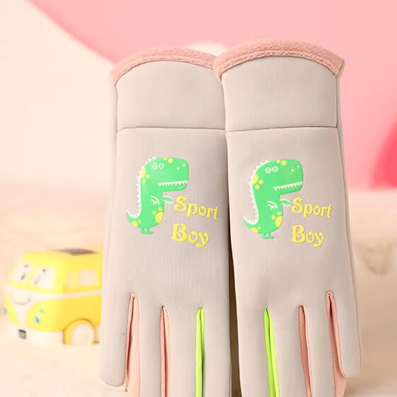 

Nuanqin Kids Luminous Dinosaur Waterproof Warm Gloves