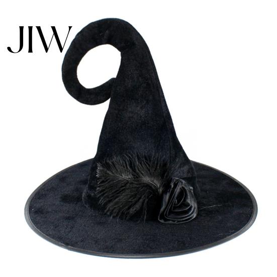 Witch Hat with Rose Halloween Wizard Hat, Adult Kids Cosplay Cone Spider Decorative Web Star Decor, Gothic Party Costume Prop, Trick or Treat