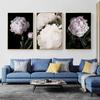 Peony Flower Canvas Poster Nordic Pink White Floral Botanical Print Wall Art Painting Scandinavian Decoration Picture Room Decor